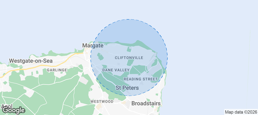 Cliftonville Airbnb map